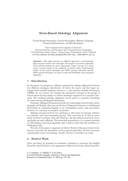 Term-Based Ontology Alignment