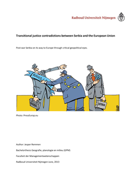 Transitional Justice Contradictions Between Serbia and the European Union