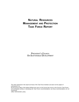 Natural Resources, Spring 1999