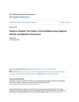 The Politics of Euro-Mediterranean Regional Identity and Migration Governance