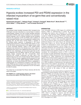 Hypoxia Evokes Increased PDI and PDIA6 Expression in The