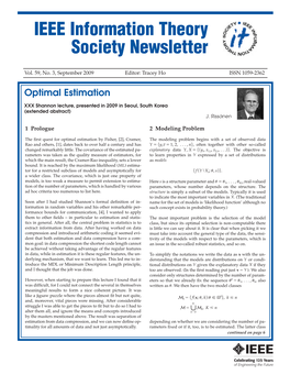 IEEE Information Theory Society Newsletter