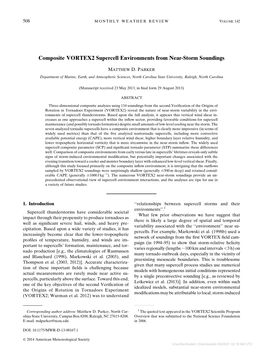 Composite VORTEX2 Supercell Environments from Near-Storm Soundings