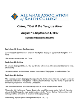 China, Tibet & the Yangtze River