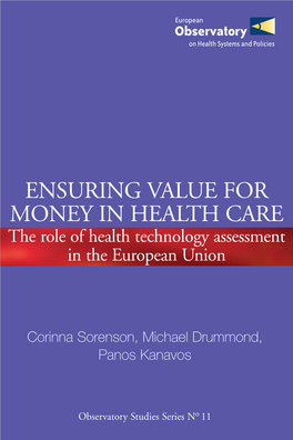 The Role of Health Technology Assessment in the European Union