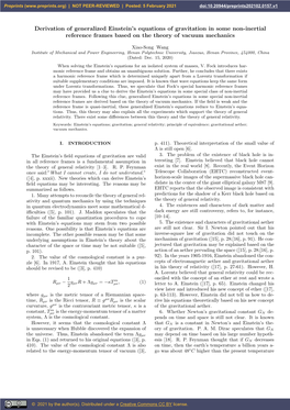 Derivation of Generalized Einstein's Equations of Gravitation in Some