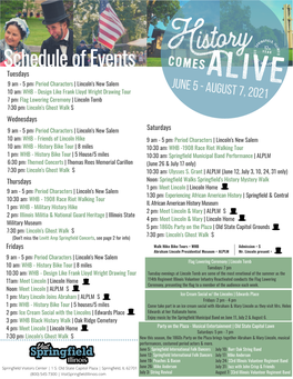 Schedule of Events