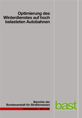 Optimierung Des Winterdienstes Auf Hoch Belasteten Autobahnen