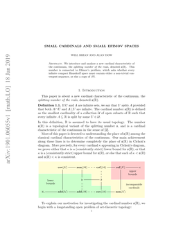 Small Cardinals and Small Efimov Spaces 3