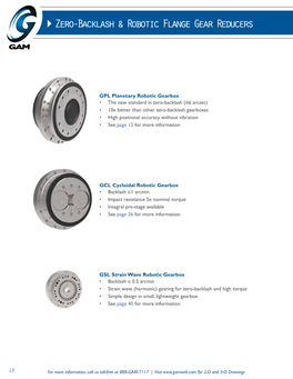 Zero-Backlash & Robotic Flange Gear Reducers