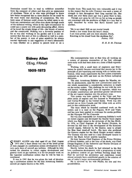 Sidney Allan Ceng, Fraes 1909-1973