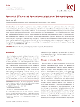 Pericardial Effusion and Pericardiocentesis