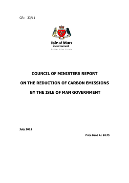 Council of Ministers Report on the Reduction of Carbon Emissions By