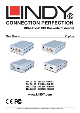 HDMI/DVI-D SDI Converter/Extender