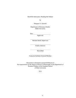 Duke University Dissertation Template