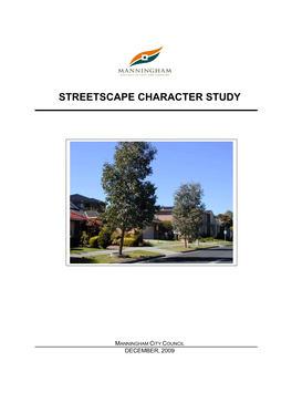 Streetscape Character Study