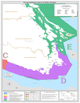 Tsunami Notification Zone D for British Columbia 