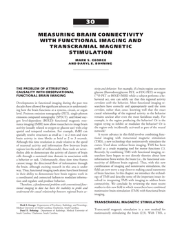 Measuring Brain Connectivity with Functional Imaging and Transcranial Magnetic Stimulation