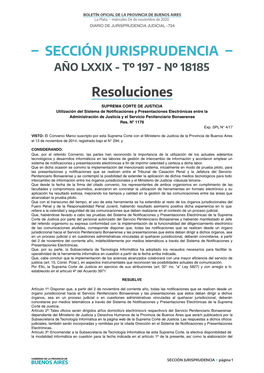 Sección Jurisprudencia Año Lxxix - Tº 197 - Nº 18185