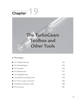 The Turbogears Toolbox and Other Tools