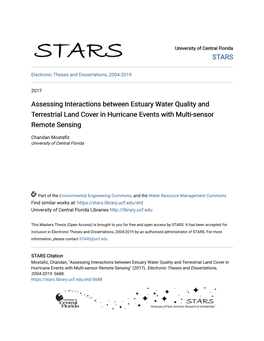 Assessing Interactions Between Estuary Water Quality and Terrestrial Land Cover in Hurricane Events with Multi-Sensor Remote Sensing