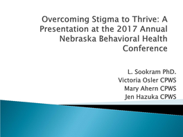 Overcoming Stigma to Thrive