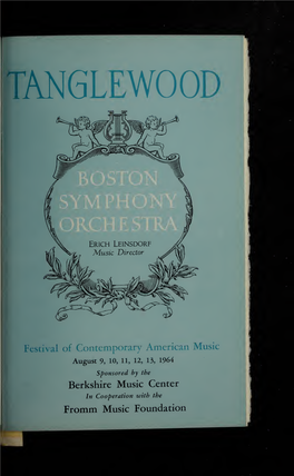 Boston Symphony Orchestra Concert Programs, Summer, 1963-1964