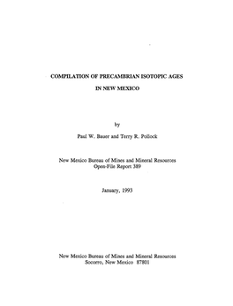 Compilation of Precambrian Isotopic Ages