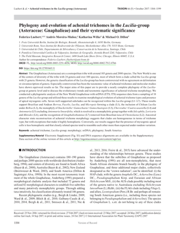 Phylogeny and Evolution of Achenial Trichomes In