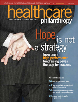 Is Not a Strategy Investing in High-Performance Fundraising Paves the Way for Success