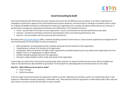 Social Accounting & Audit