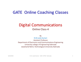 Digital Communications GATE Online Coaching Classes