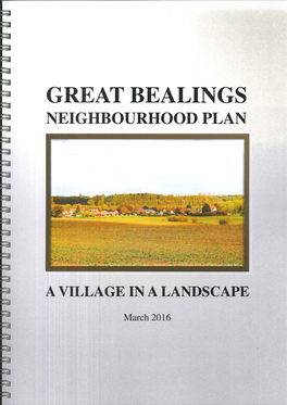 Great Bealings Neighbourhood Plan ‘A Village in a Landscape’