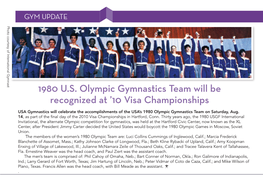 1980 US Olympic Gymnastics Team Will Be