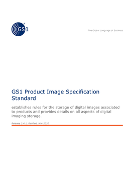 GS1 Product Image Specification Standard