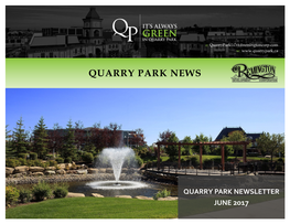 Quarry Park News