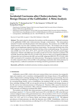 Incidental Carcinoma After Cholecystectomy for Benign Disease of the Gallbladder: a Meta-Analysis