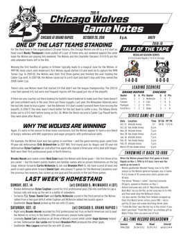 Chicago Wolves Game Notes CHICAGO at GRAND RAPIDS OCTOBER 20, 2018 6 P.M
