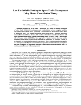 Low Earth Orbit Slotting for Space Traffic Management Using Flower