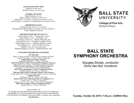 Ball State Symphony Orchestra) Saturday, December 8 | 7:30 P.M