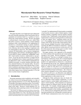 Microkernels Meet Recursive Virtual Machines