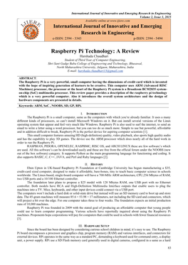 Raspberry Pi Technology
