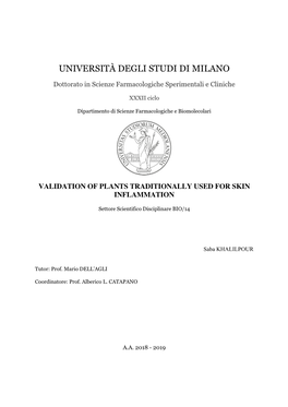 Università Degli Studi Di Milano