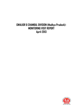 GWALIOR & CHAMBAL DIVISION (Madhya Pradesh)- MONITORING