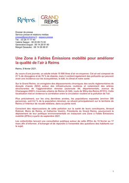 Une Zone À Faibles Émissions Mobilité Pour Améliorer La Qualité De L’Air À Reims