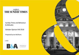 Sunday Times and Behaviour & Attitudes October Opinion Poll 2018
