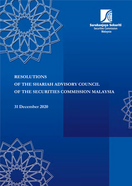 Resolutions of the Shariah Advisory Council of the SC