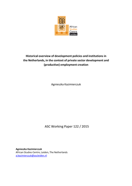 ASC Working Paper 122 / 2015