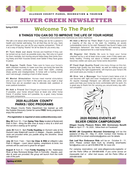 2020 Silver Creek Spring Newsletter