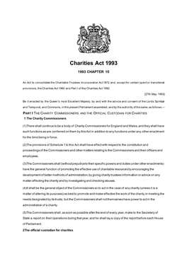 Charities Act 1993